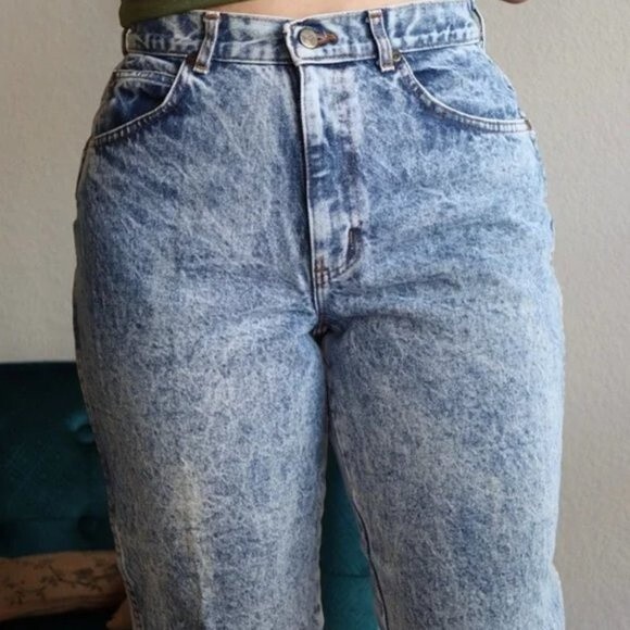 Chic Acid Wash High Waist Mom Jeans Sz 38" Waist x 29" Long - Picture 3 of 11